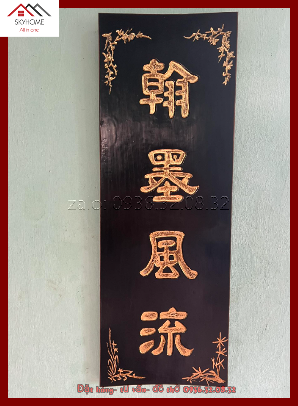 Liễn thờ chữ Hàn- Mặc- Phong- Lưu